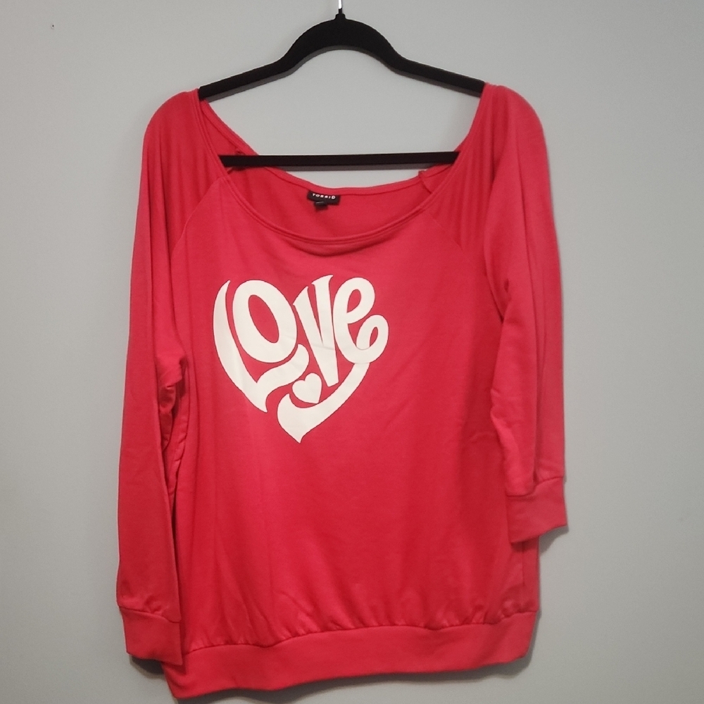 Pink Love Graphic Women's Top